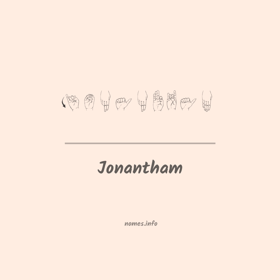 Jonantham em Libras