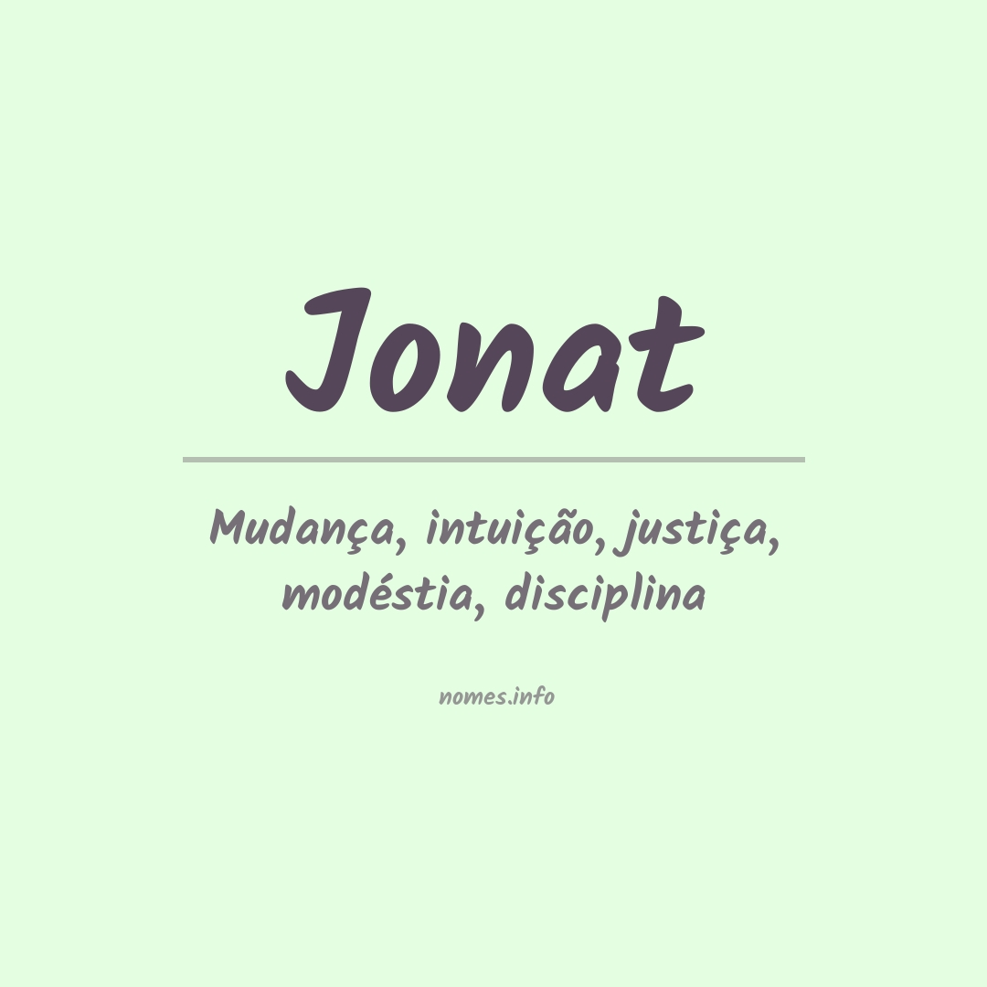 Significado do nome Jonat