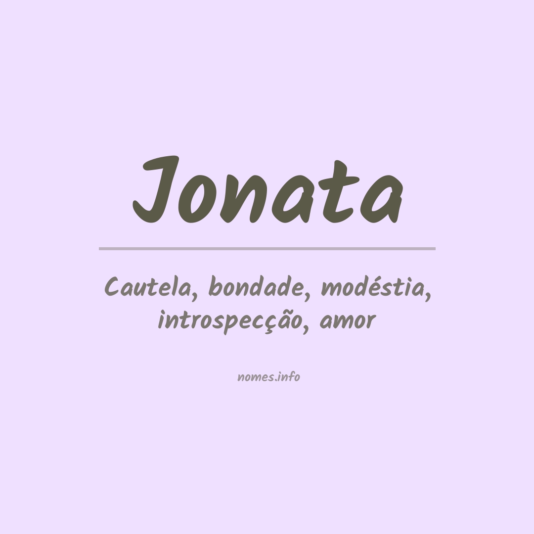 Significado do nome Jonata