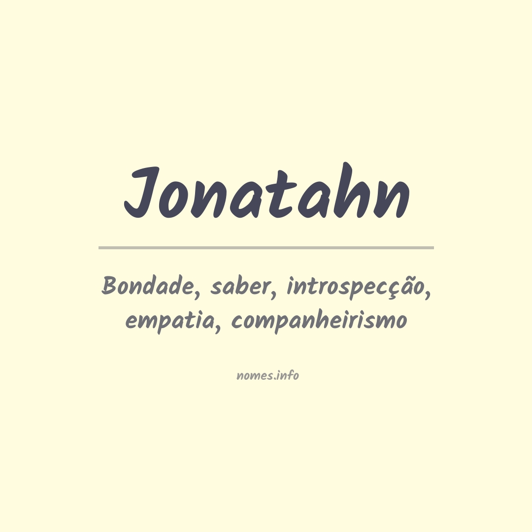 Significado do nome Jonatahn