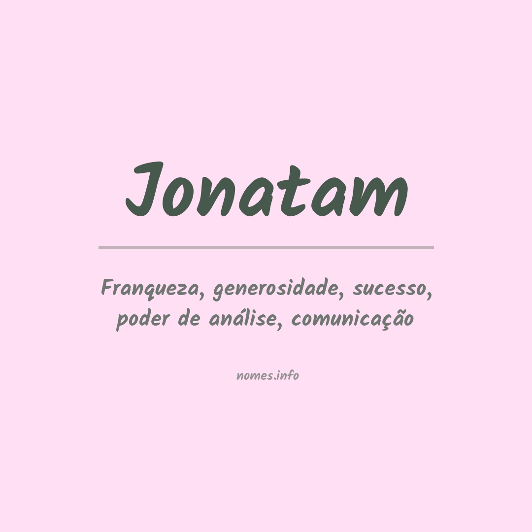 Significado do nome Jonatam