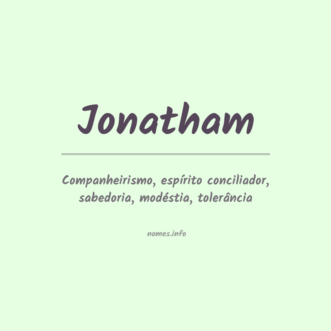 Significado do nome Jonatham