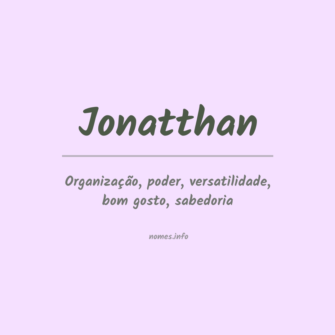 Significado do nome Jonatthan