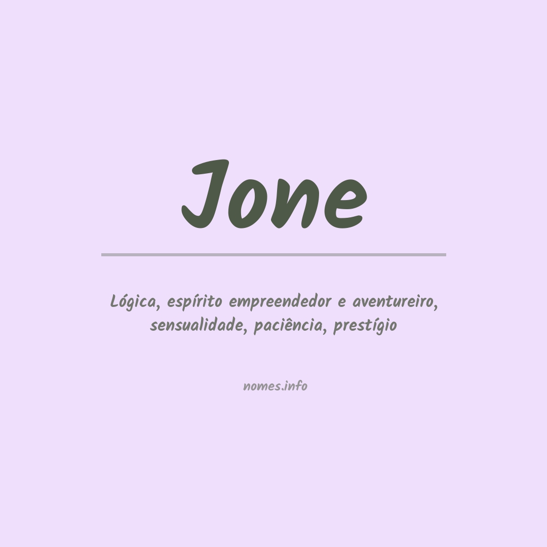 Significado do nome Jone