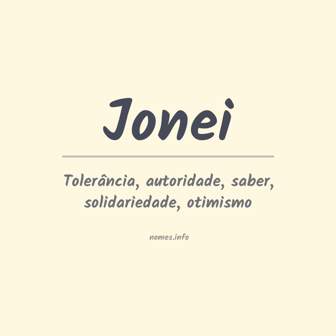 Significado do nome Jonei