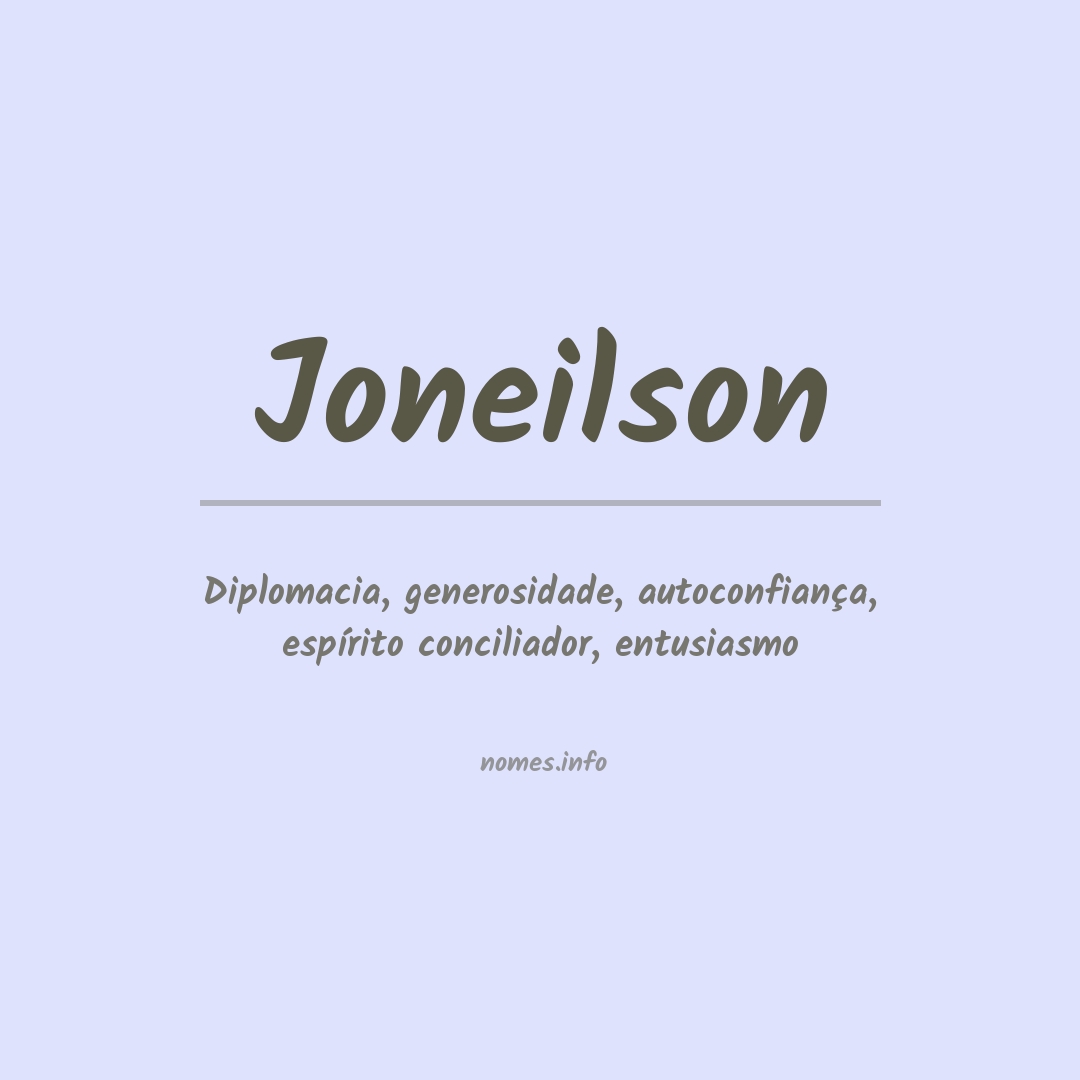 Significado do nome Joneilson