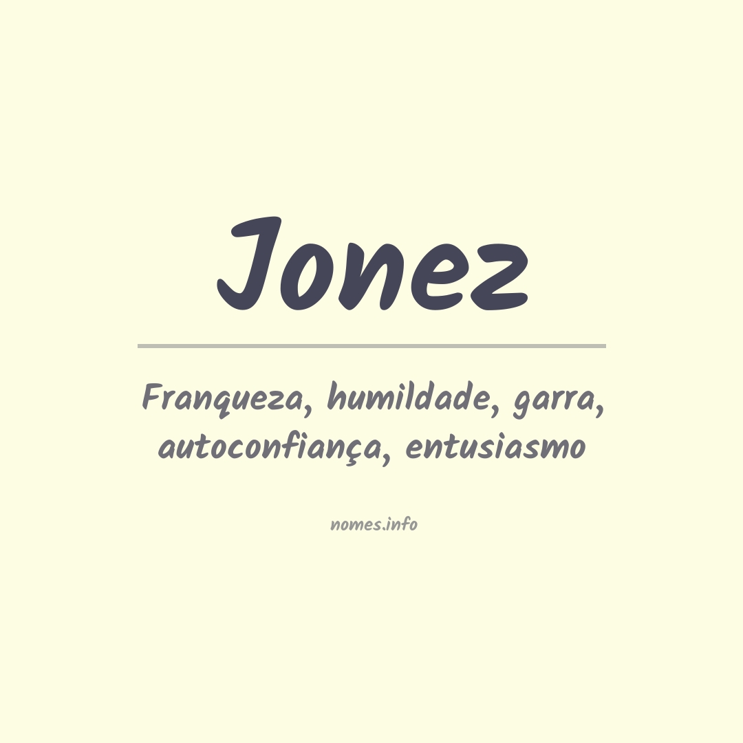 Significado do nome Jonez