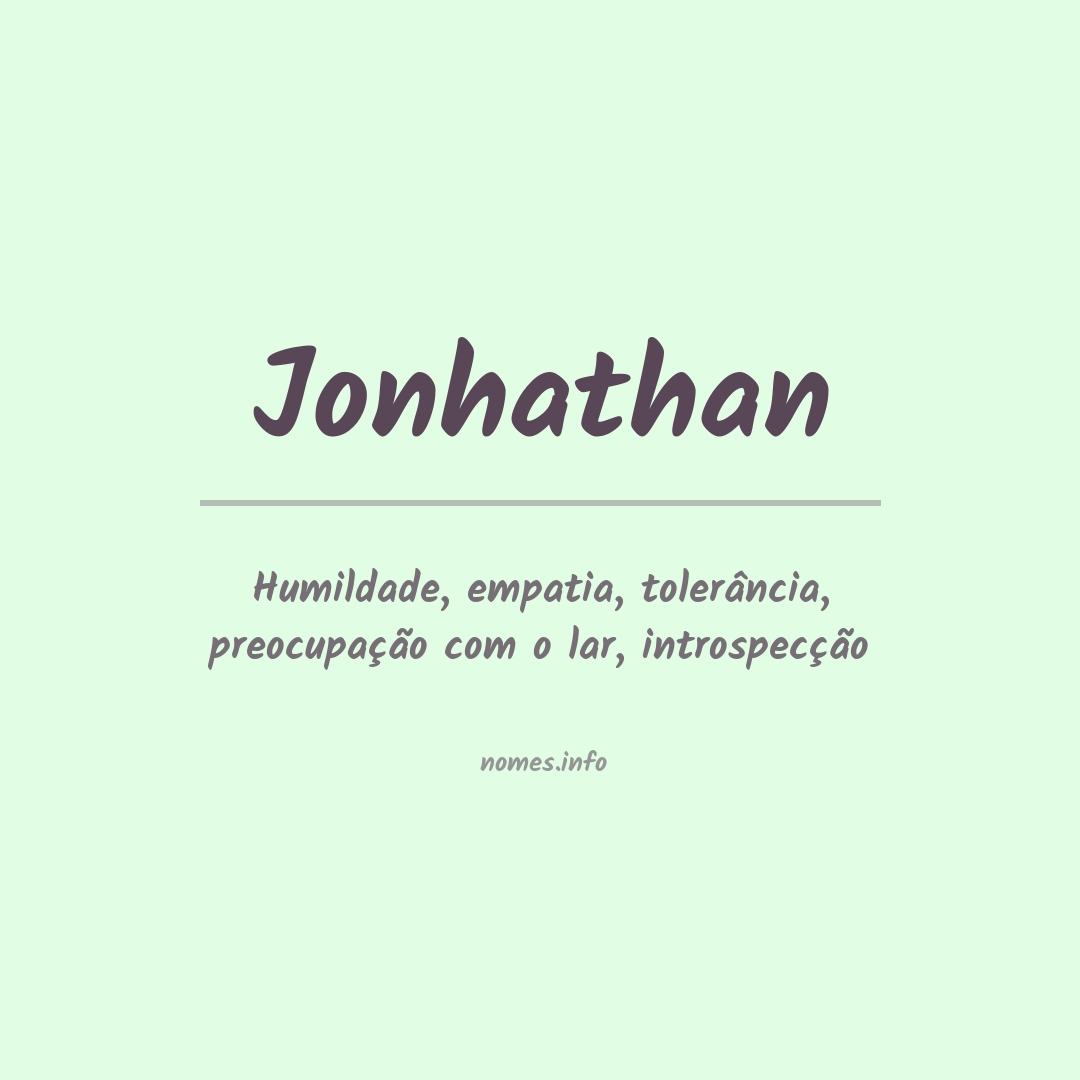 Significado do nome Jonhathan