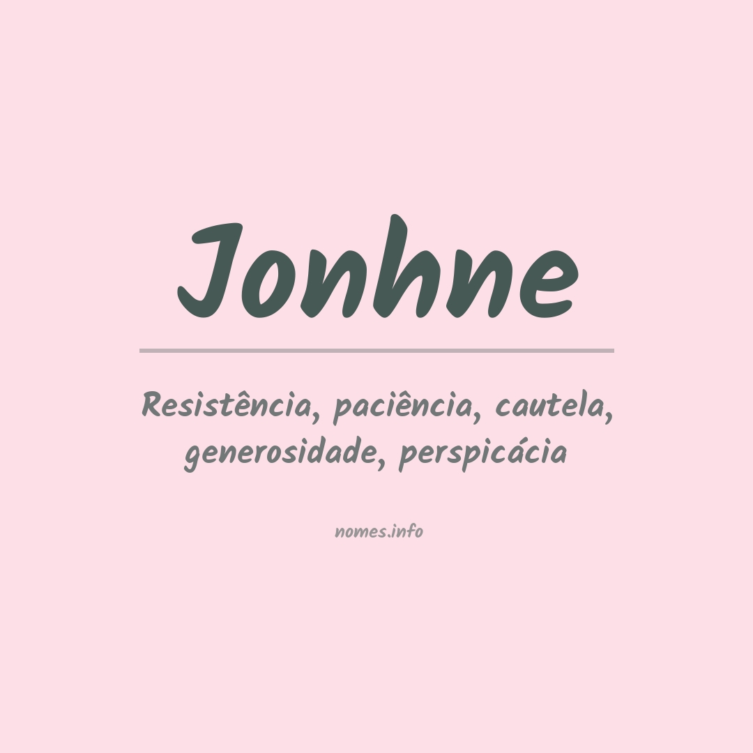 Significado do nome Jonhne