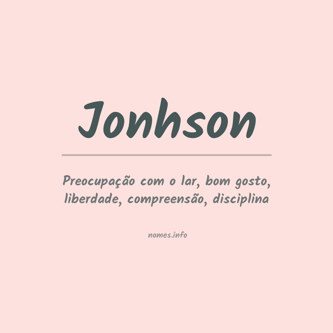 Significado do nome Jonhson