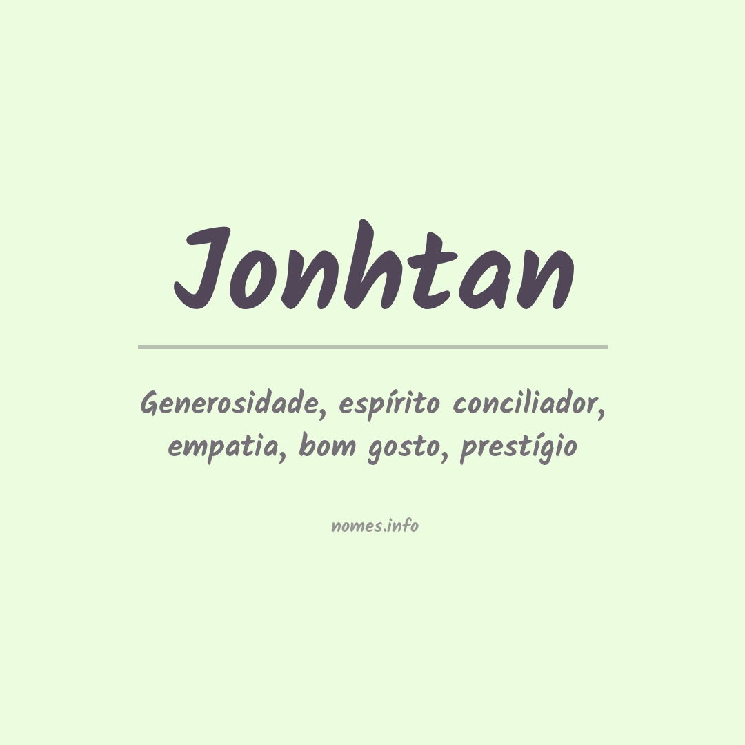 Significado do nome Jonhtan