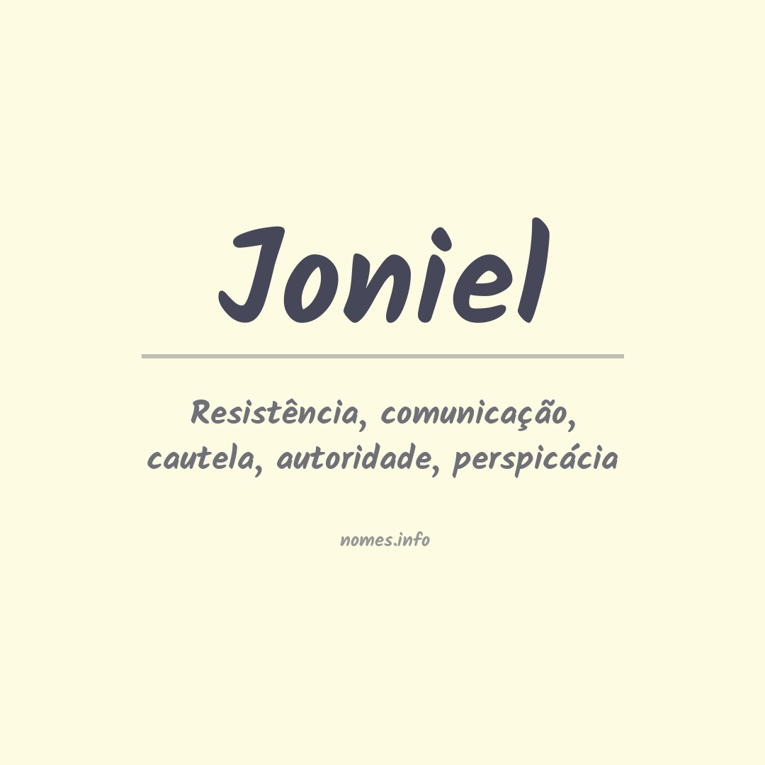 Significado do nome Joniel
