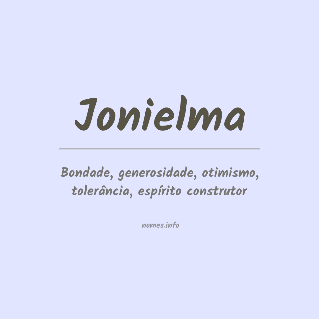 Significado do nome Jonielma