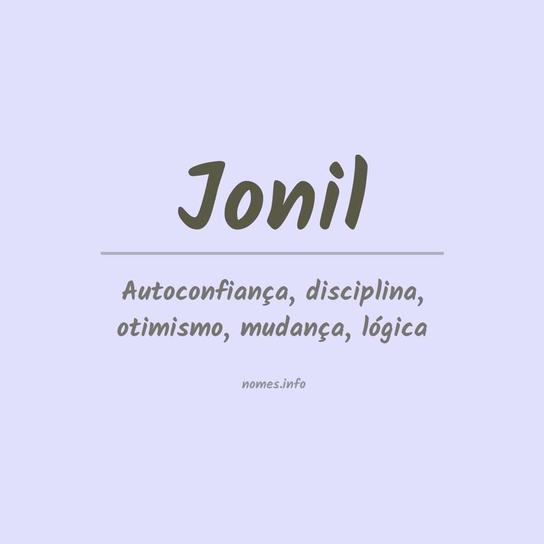 Significado do nome Jonil
