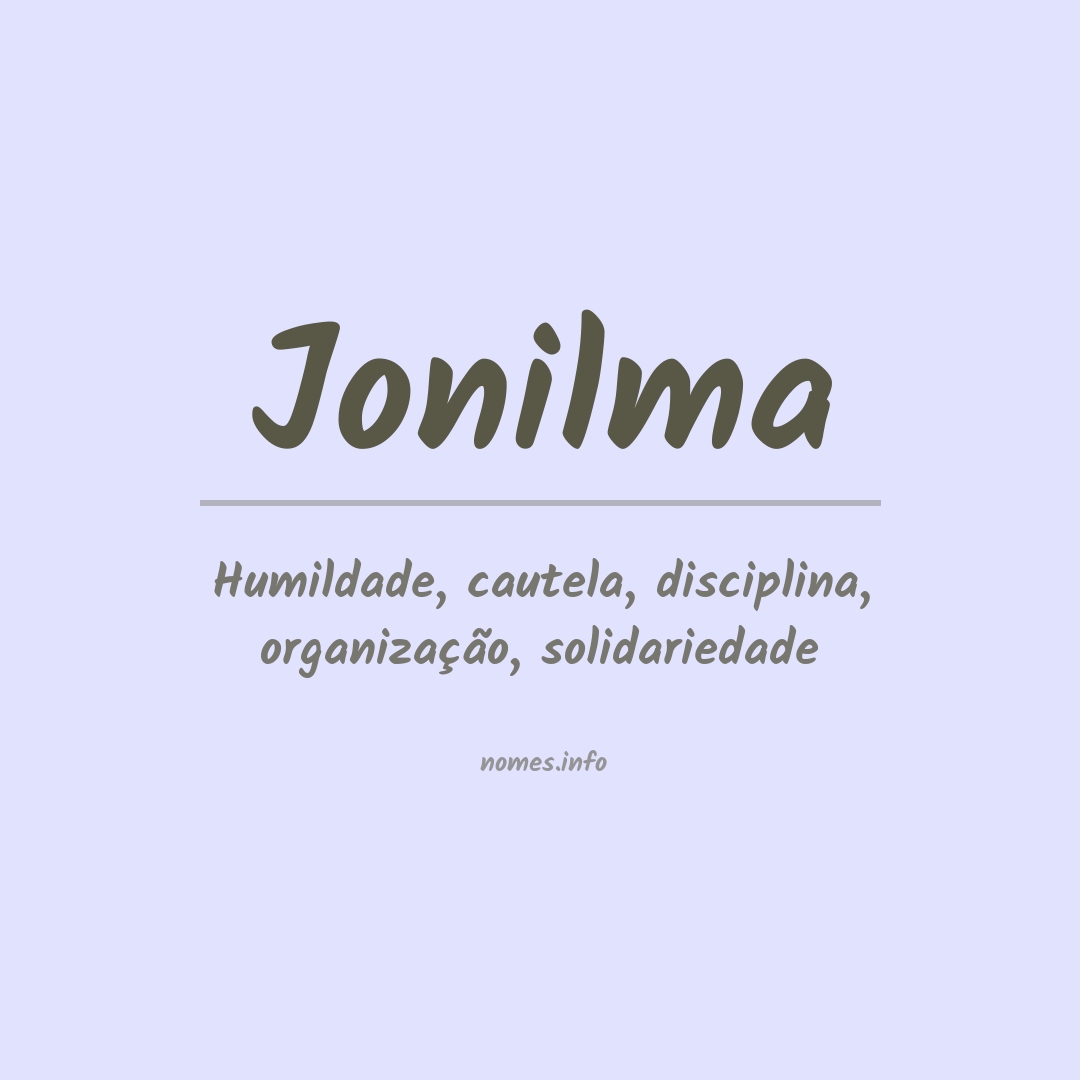 Significado do nome Jonilma