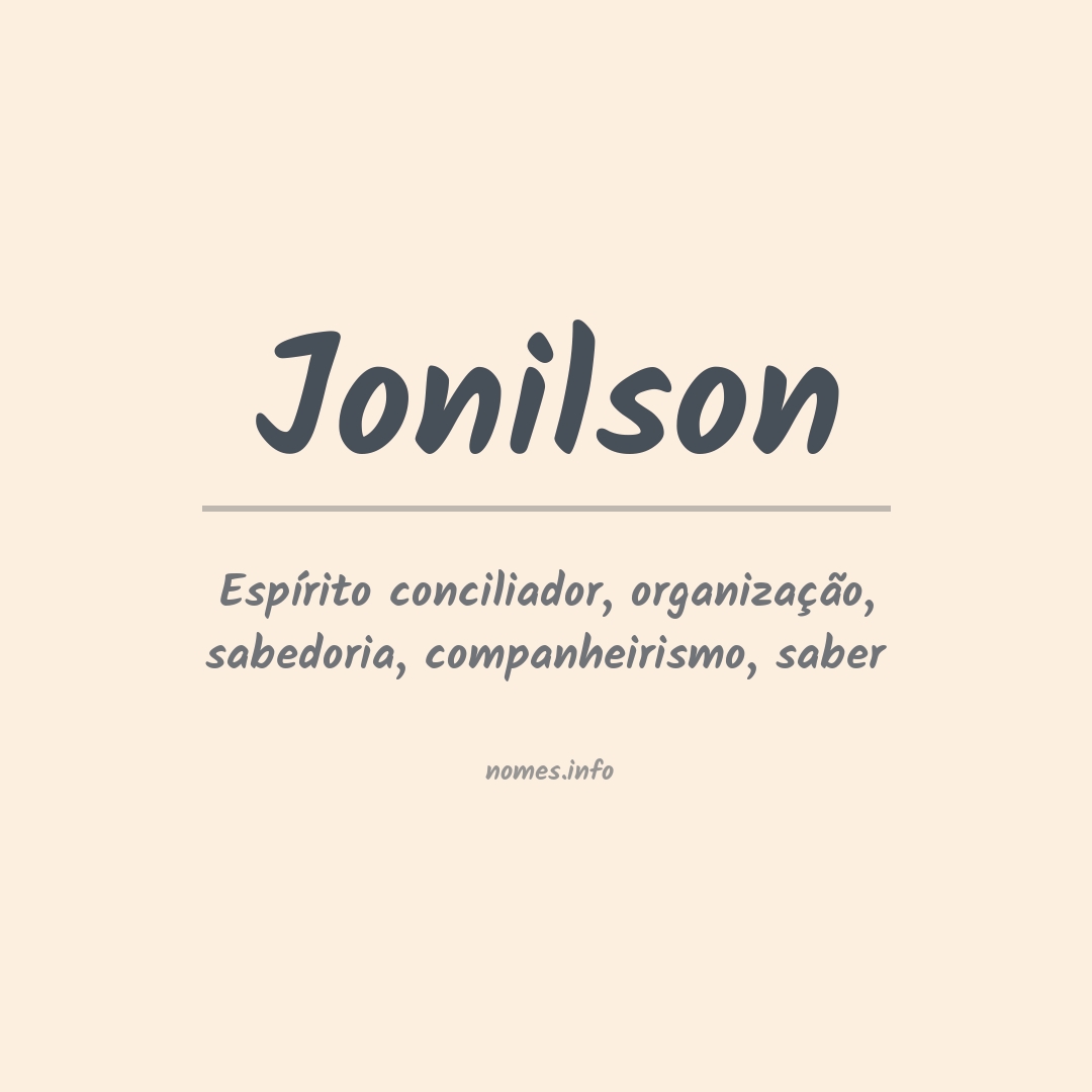 Significado do nome Jonilson