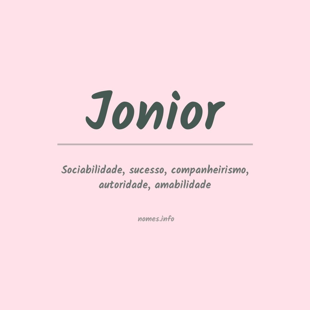 Significado do nome Jonior