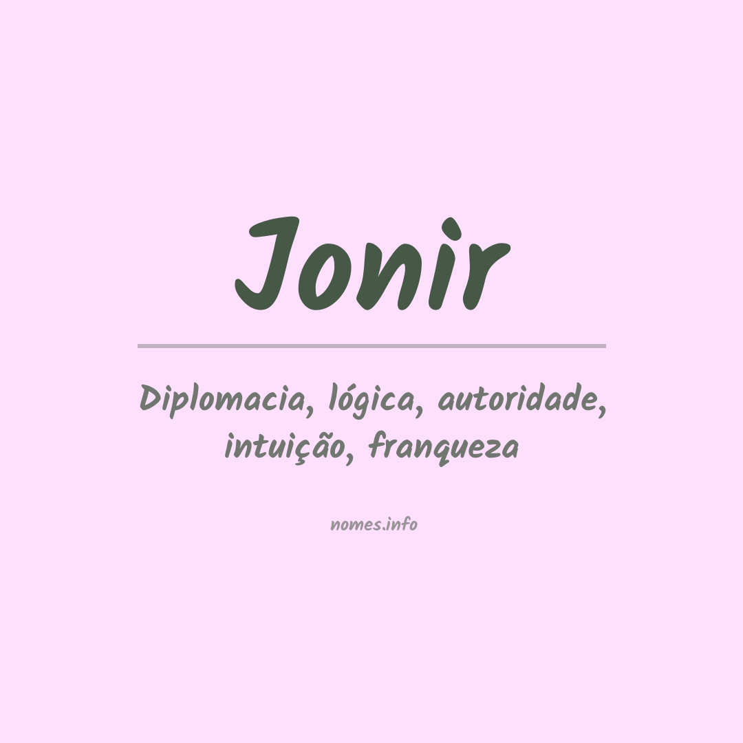 Significado do nome Jonir