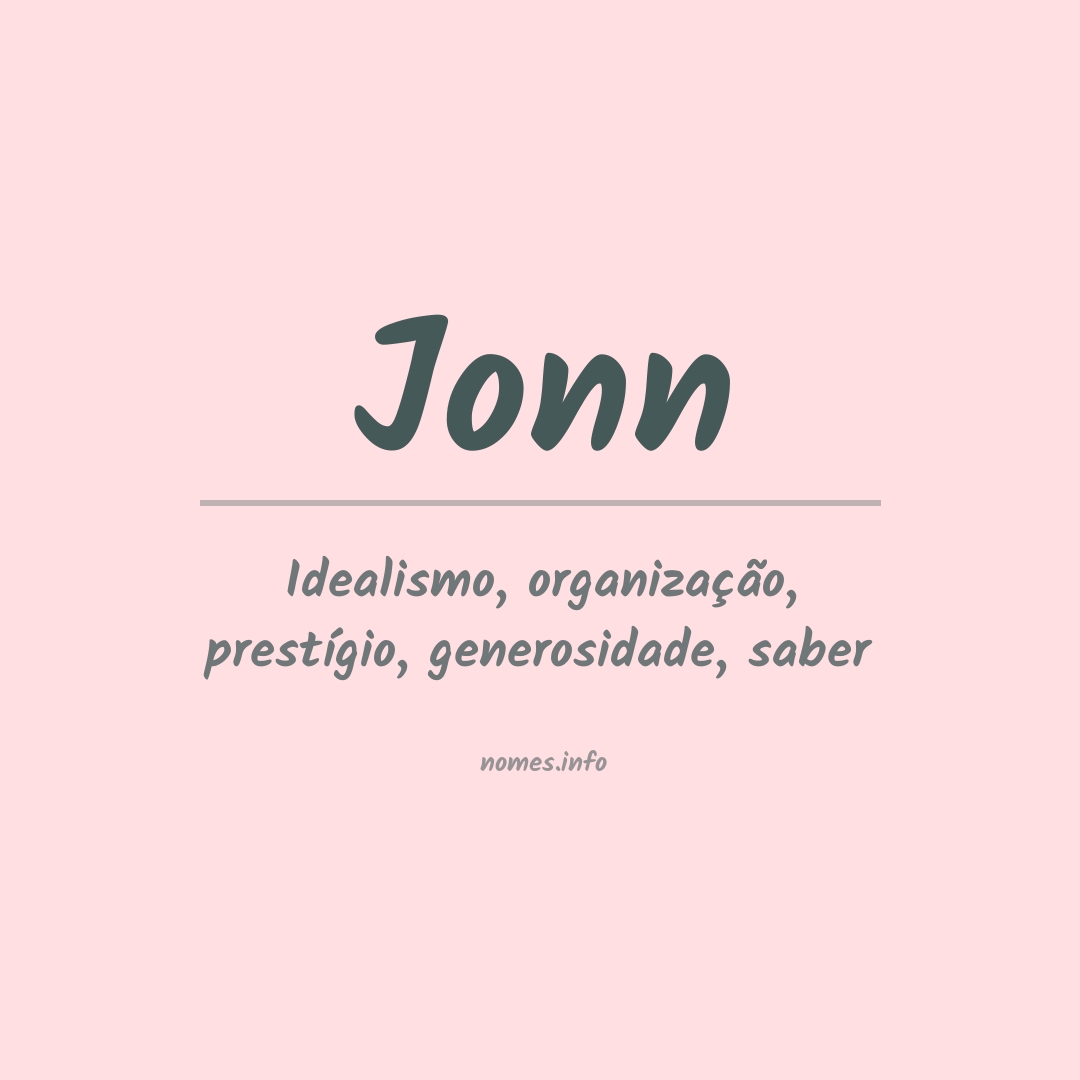 Significado do nome Jonn