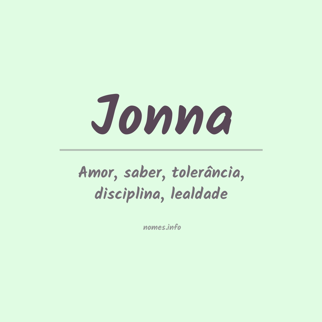 Significado do nome Jonna
