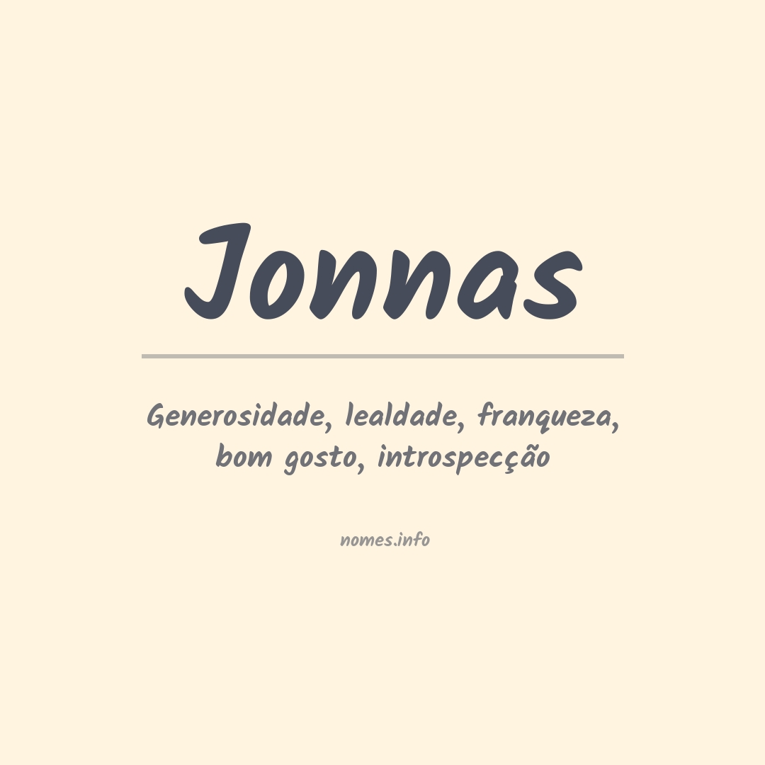 Significado do nome Jonnas