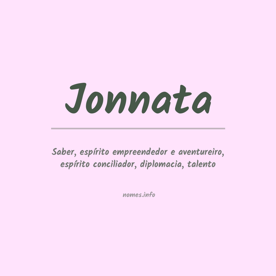 Significado do nome Jonnata