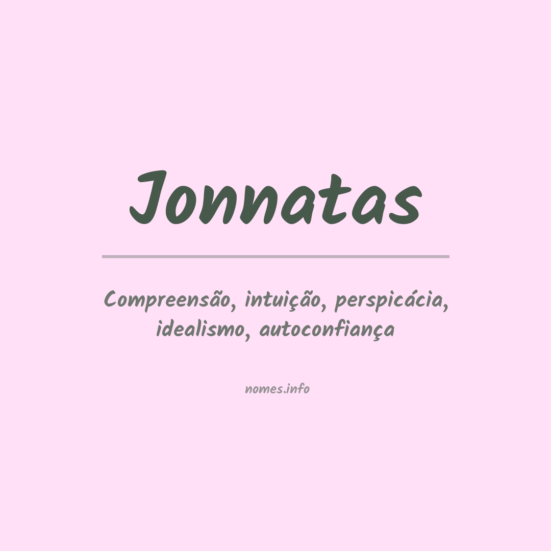 Significado do nome Jonnatas