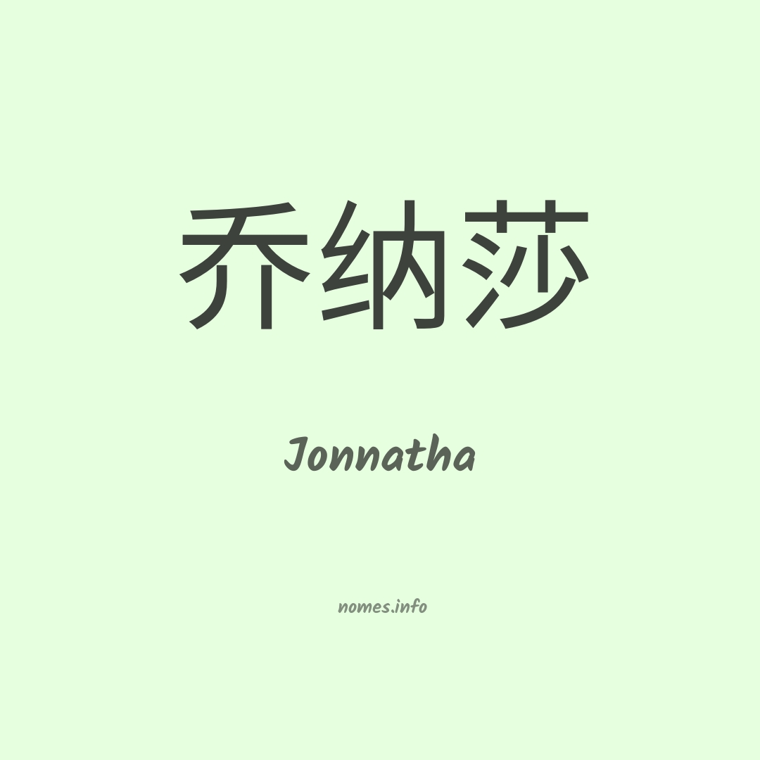 Jonnatha em chinês