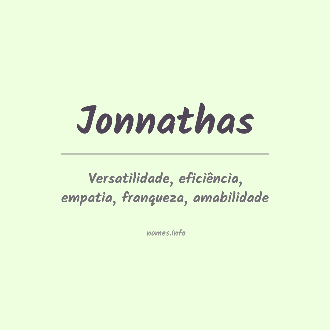Significado do nome Jonnathas