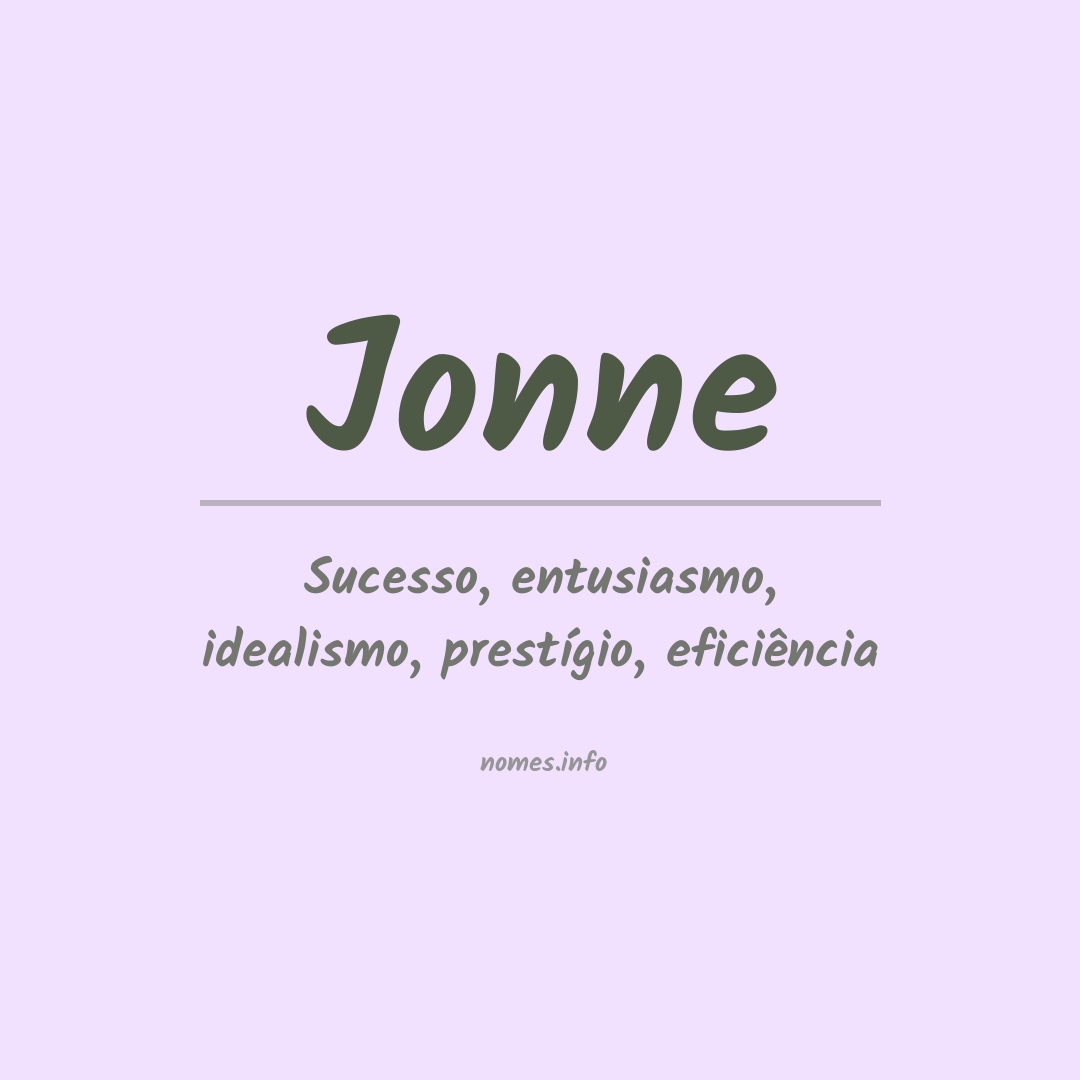 Significado do nome Jonne