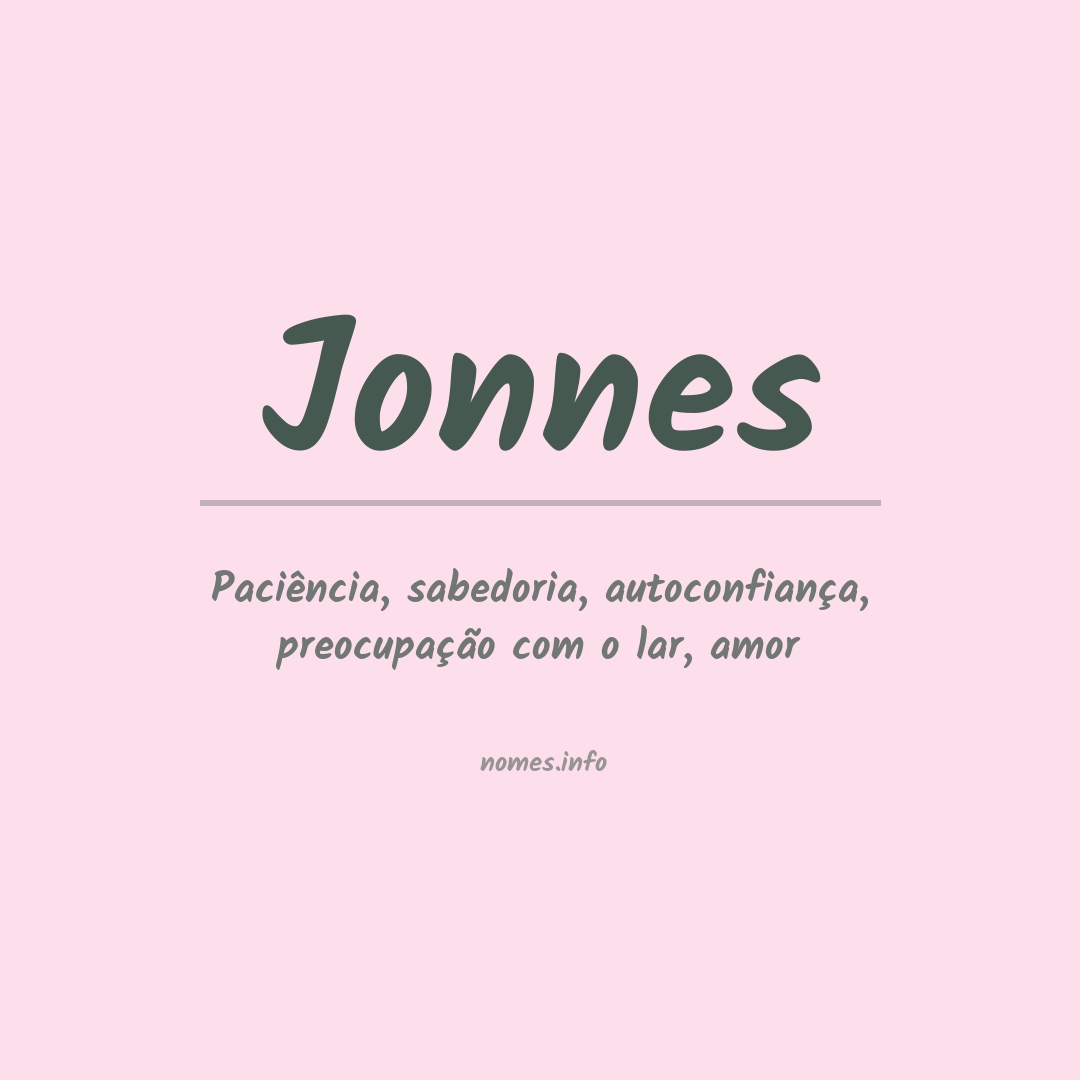 Significado do nome Jonnes