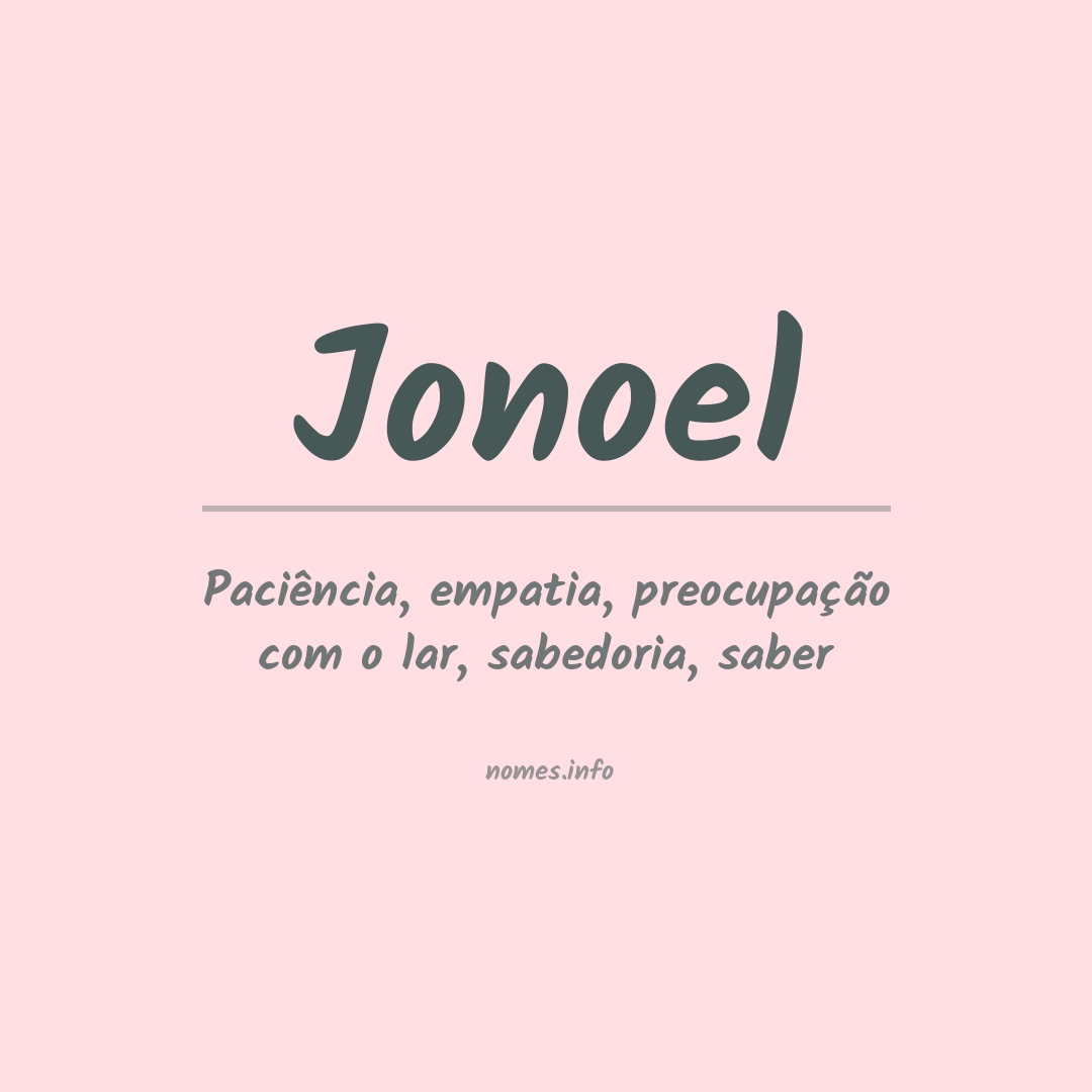Significado do nome Jonoel
