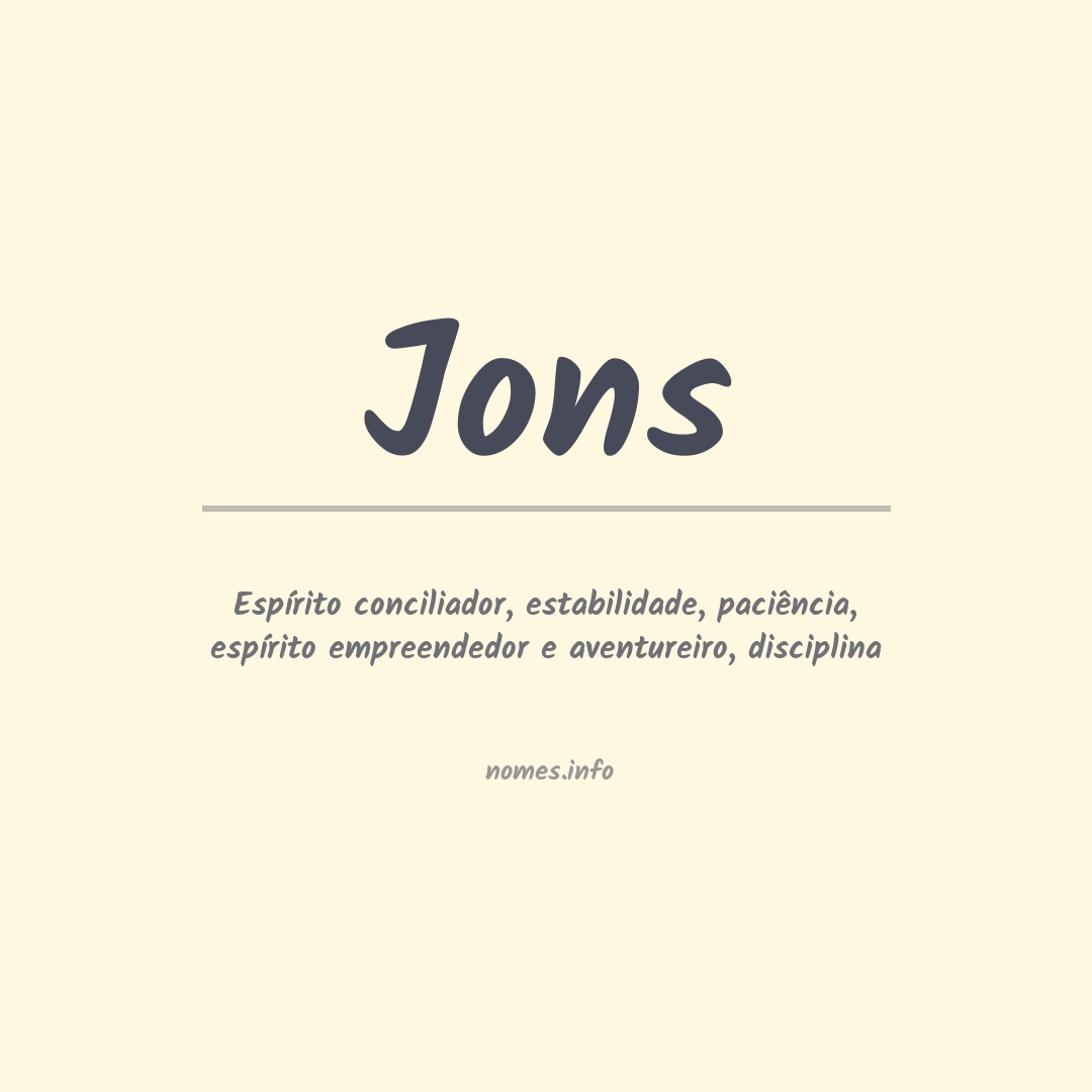 Significado do nome Jons