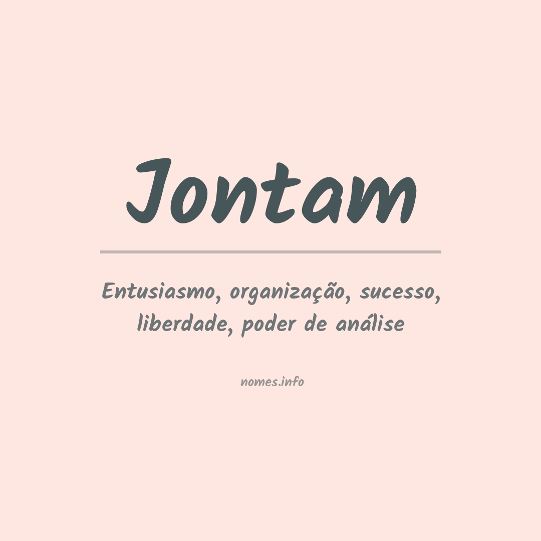 Significado do nome Jontam