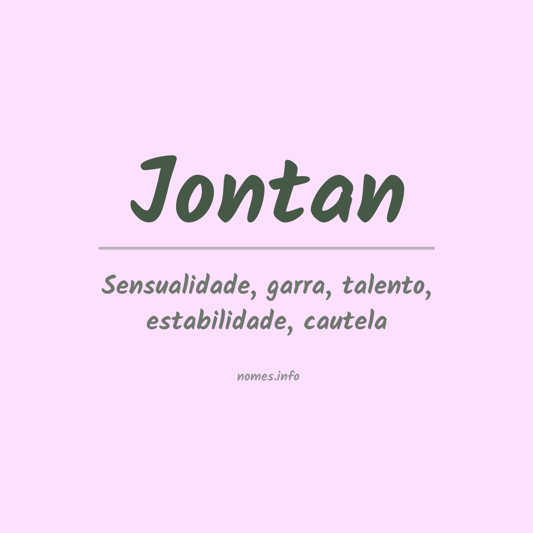 Significado do nome Jontan