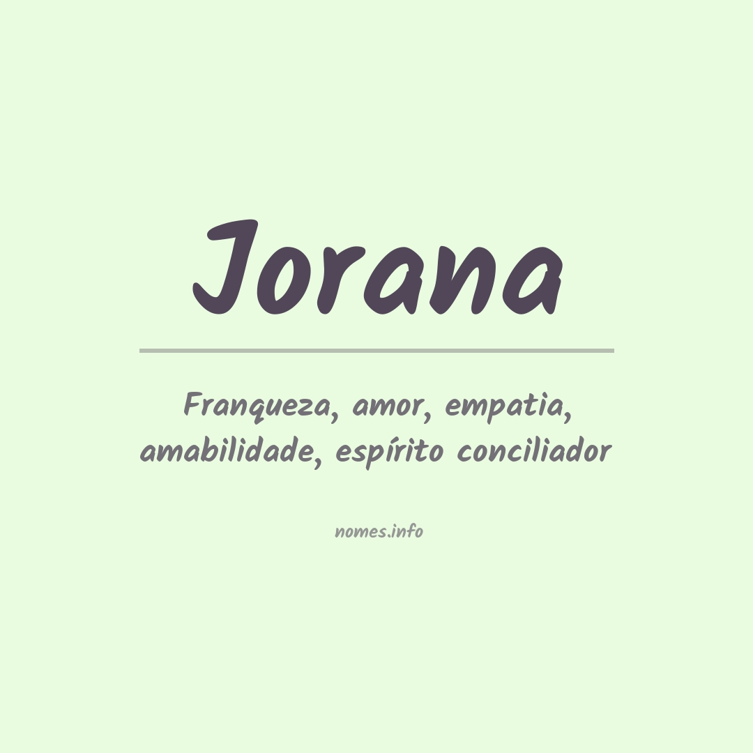 Significado do nome Jorana