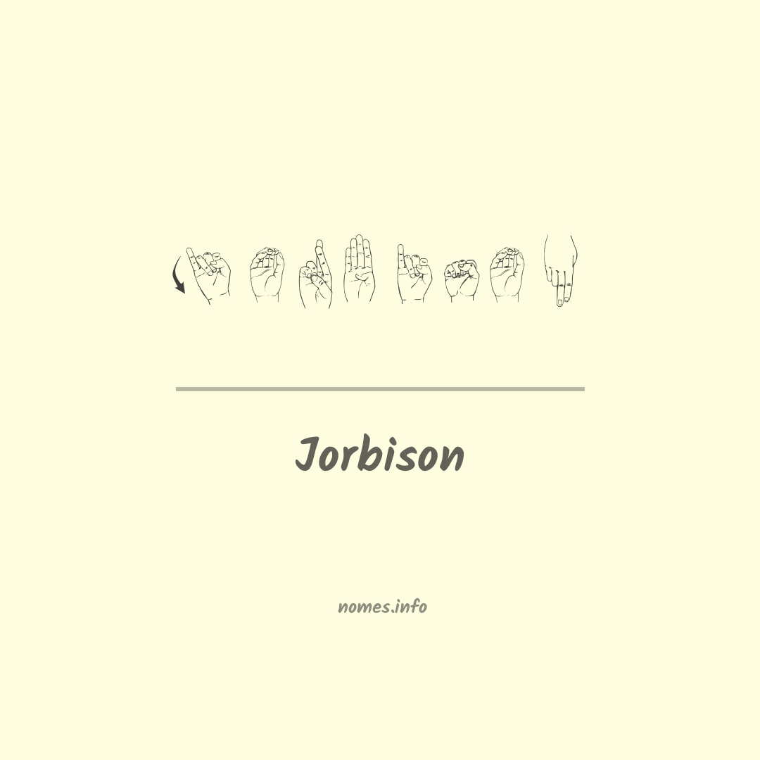 Jorbison em Libras