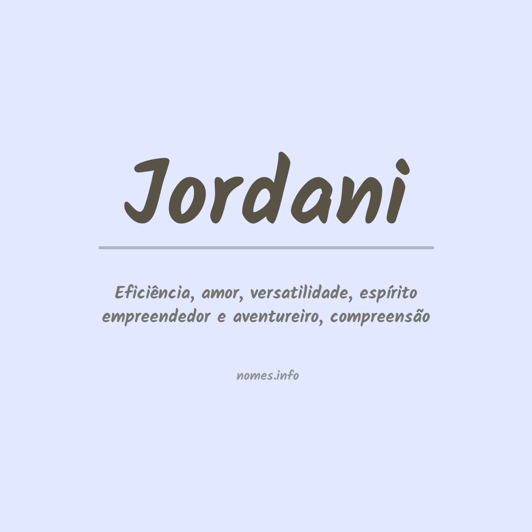 Significado do nome Jordani