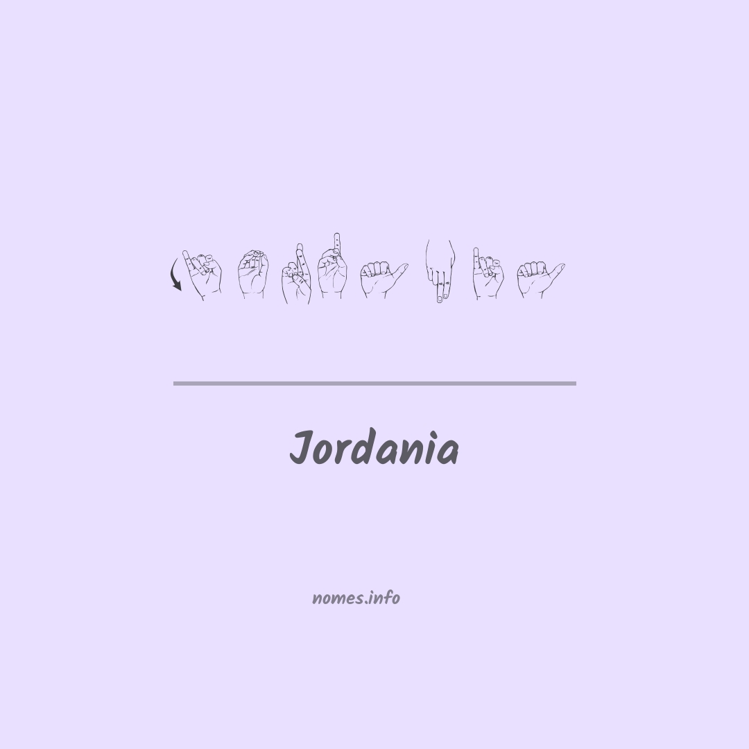 Jordania em Libras