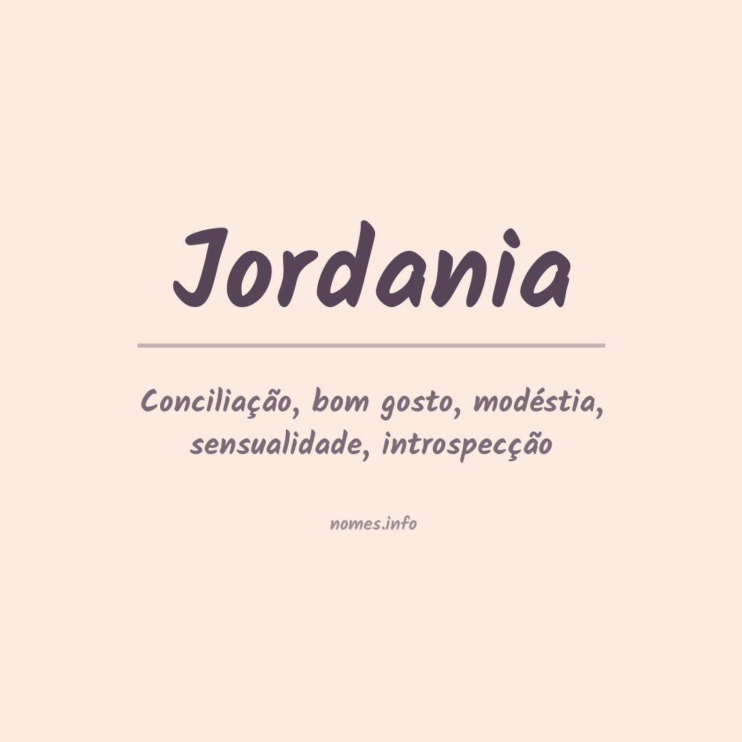 Significado do nome Jordania