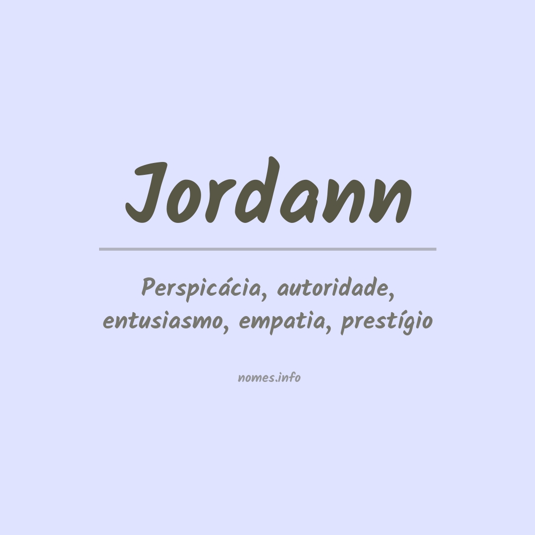 Significado do nome Jordann