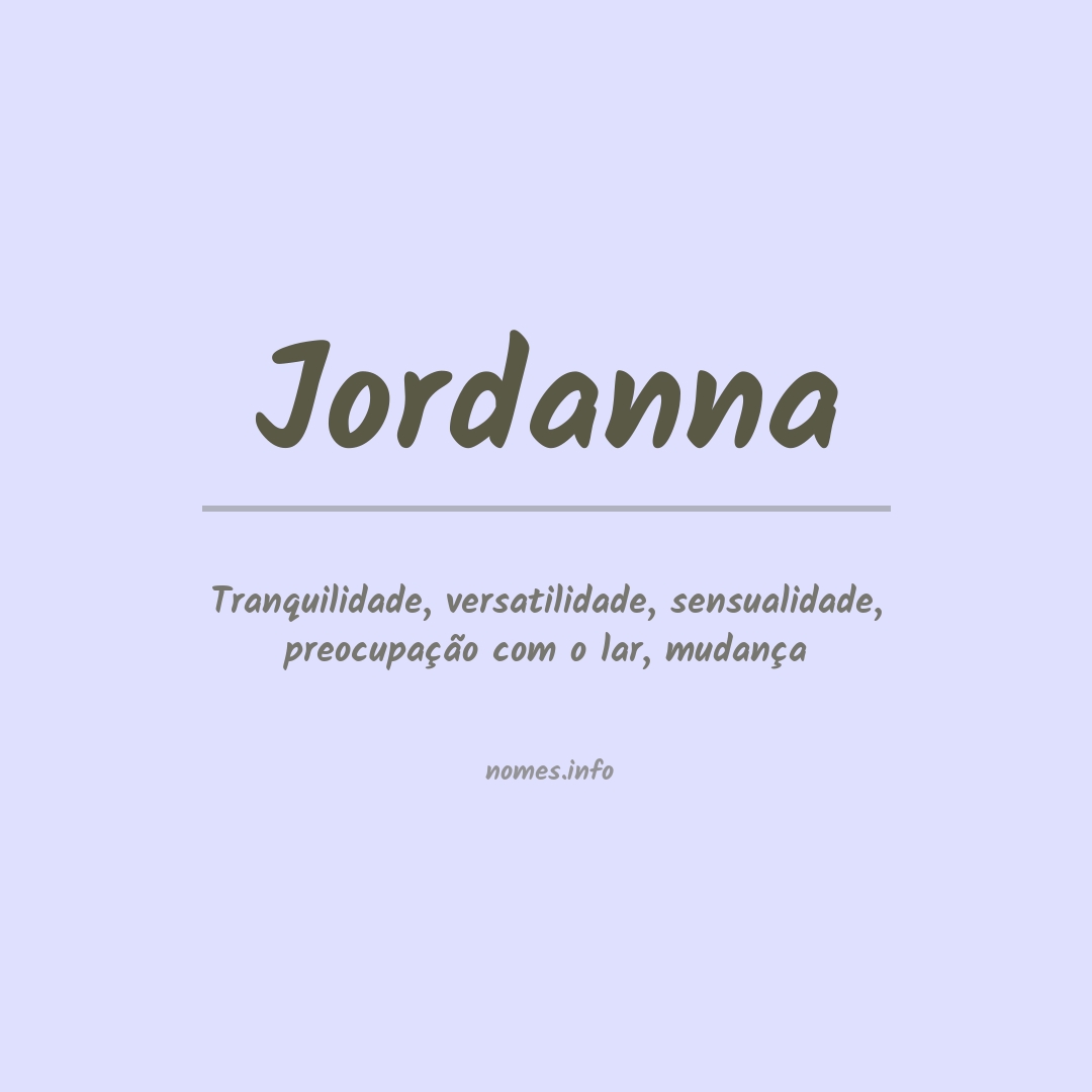 Significado do nome Jordanna