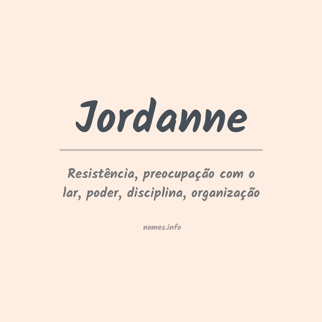 Significado do nome Jordanne