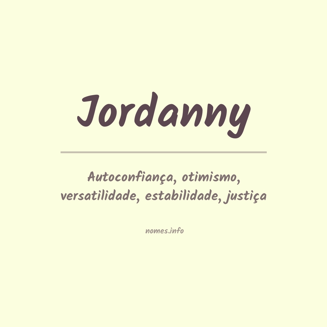 Significado do nome Jordanny