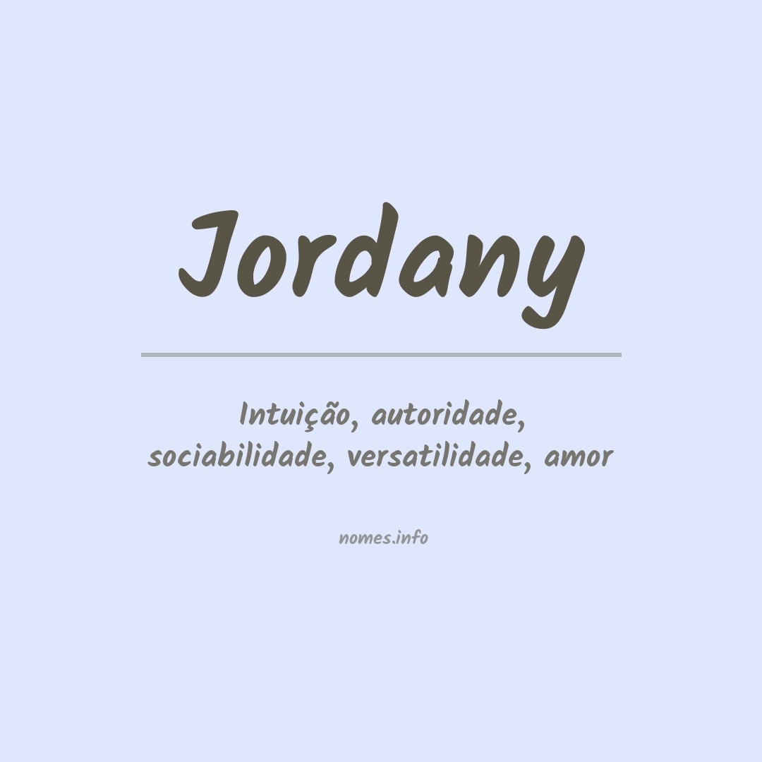 Significado do nome Jordany