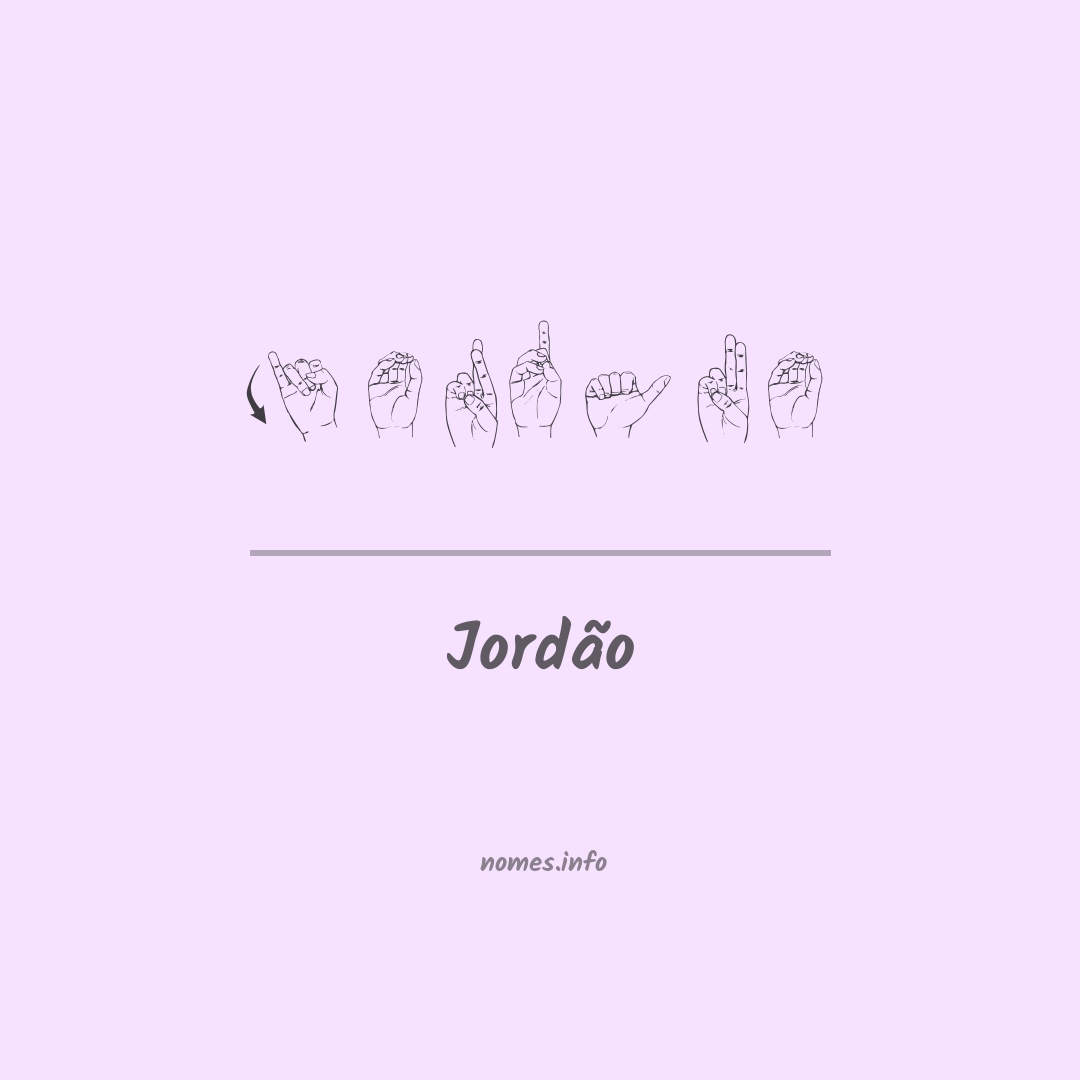 Jordão em Libras