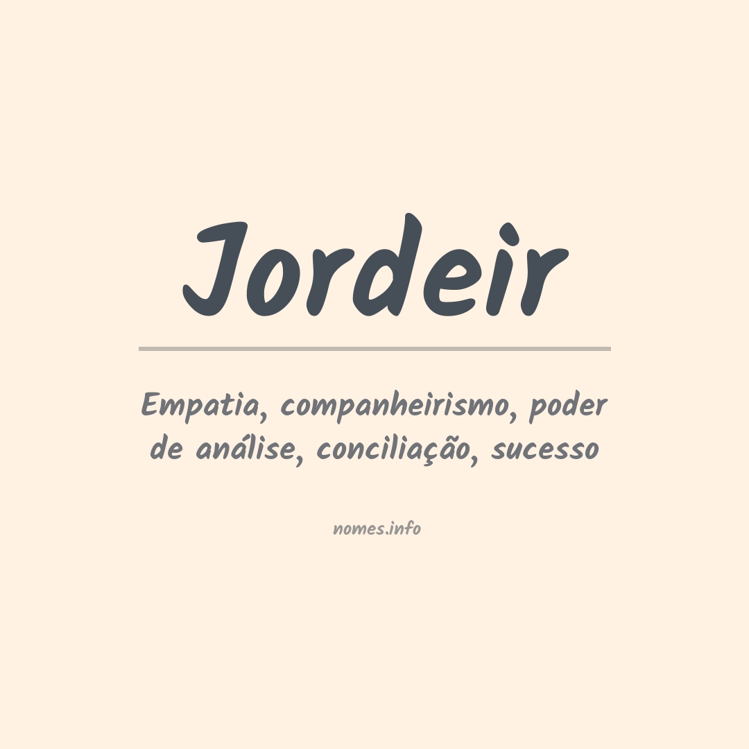 Significado do nome Jordeir