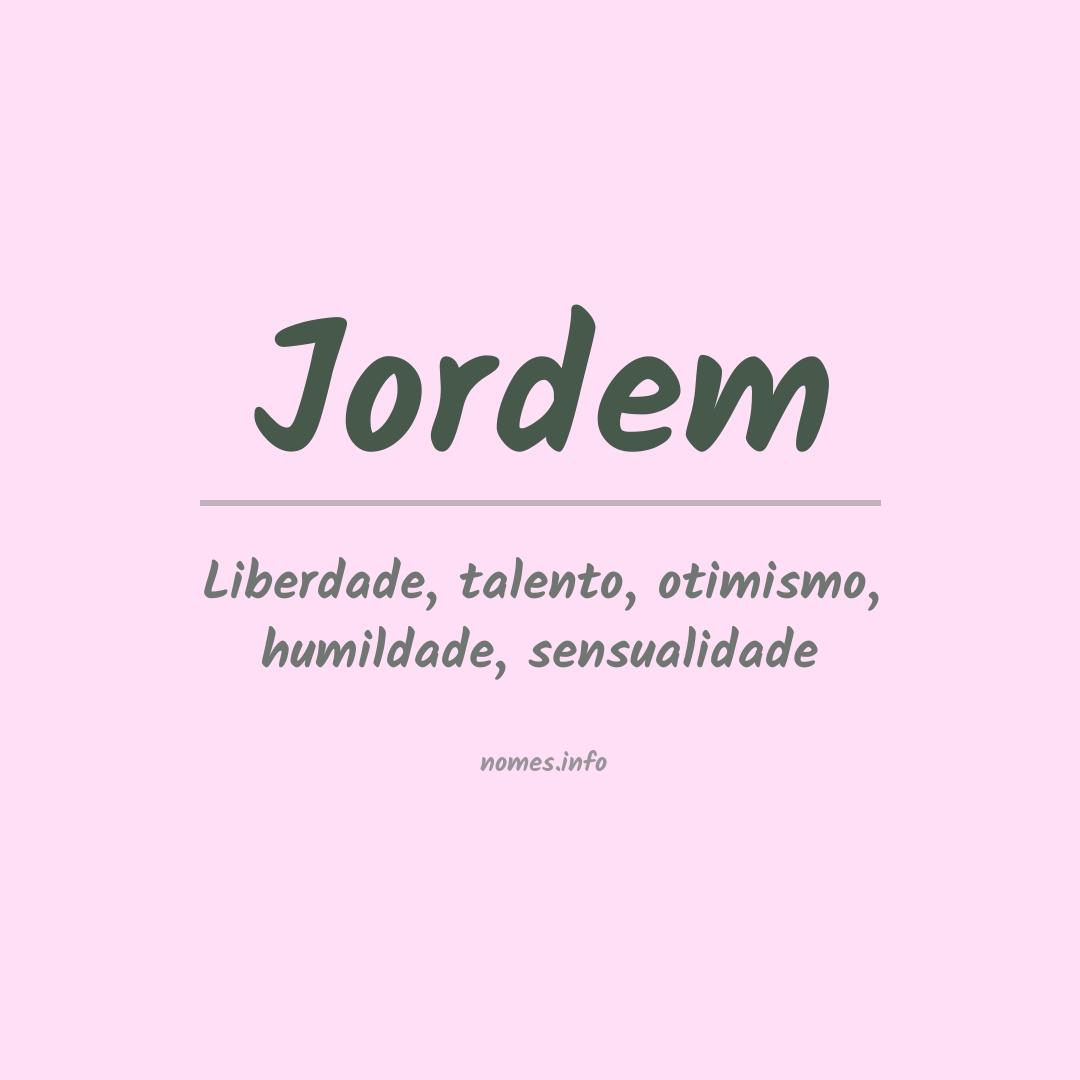 Significado do nome Jordem