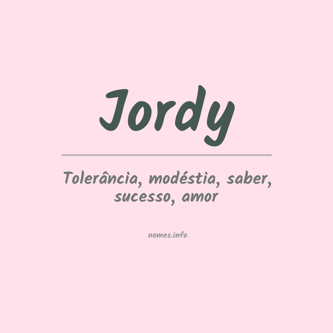 Significado do nome Jordy