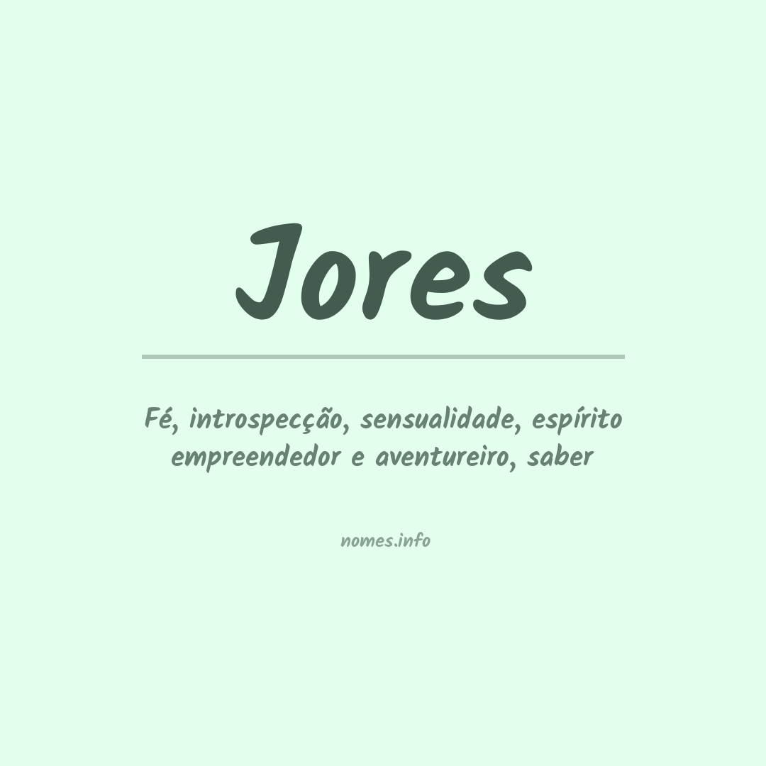 Significado do nome Jores